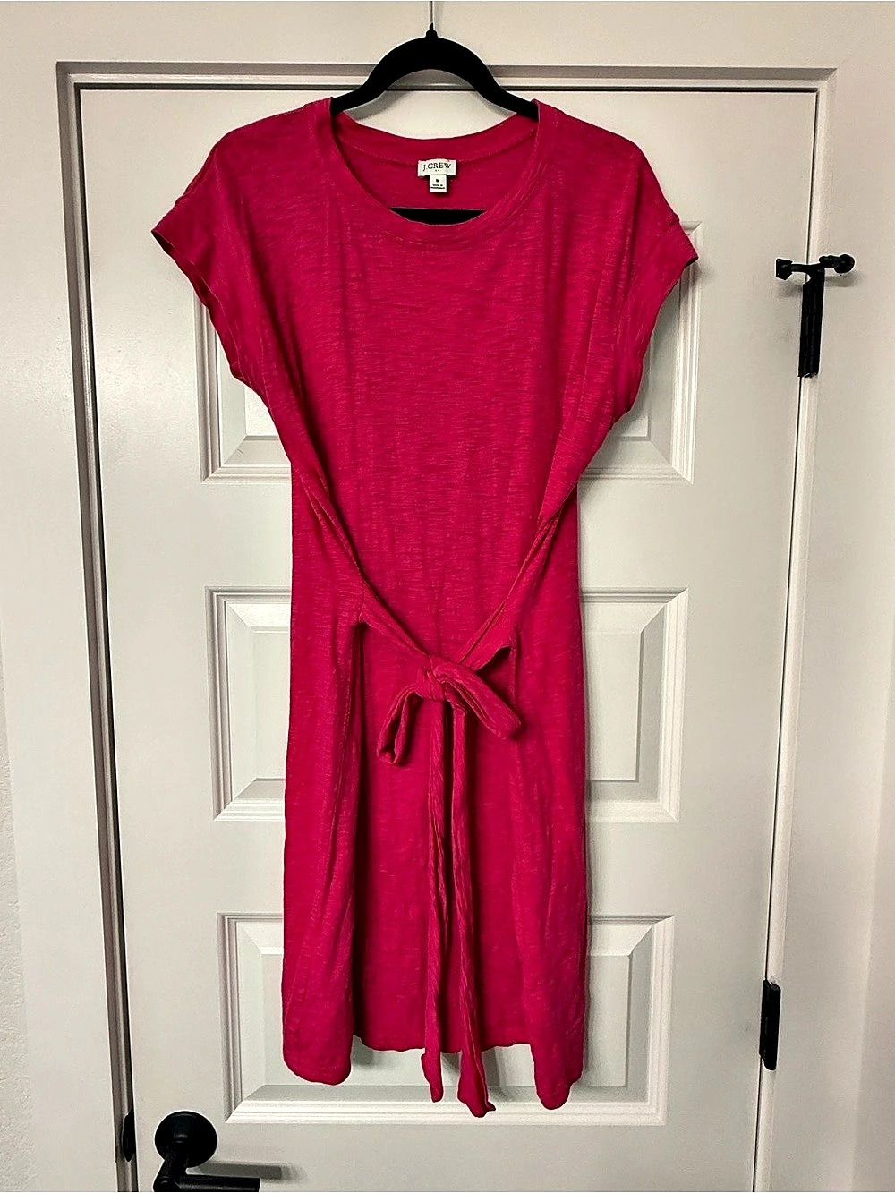 J.Crew Factory Knit tie-waist mini dress in Pink - Medium